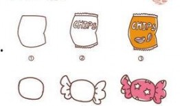 吃瓜的手帐怎么画的视频,跟随“吃瓜”视频绘制趣味插画